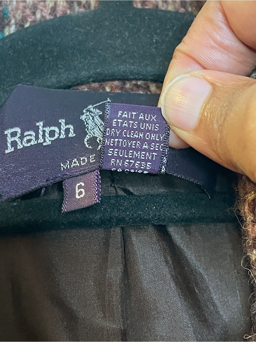 Vintage Ralph Lauren Purple Label Wool Glen Plaid Jacket Size 6 - Picture 6 of 13